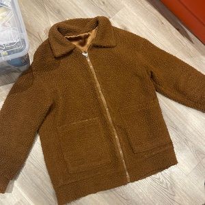 Tan Teddy Sherpa Jacket